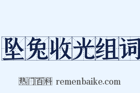坠兔收光组词是什么意思的图片